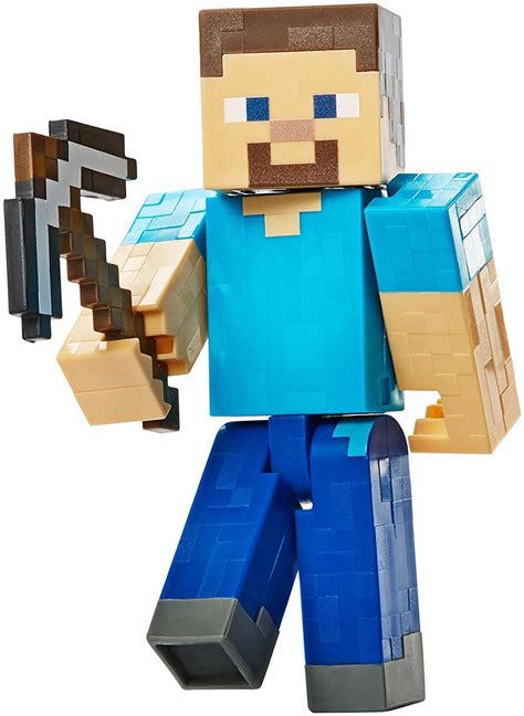 Amazon.com: Minecraft Basic Action Figure, Steve with Pickaxe: Toys & Games