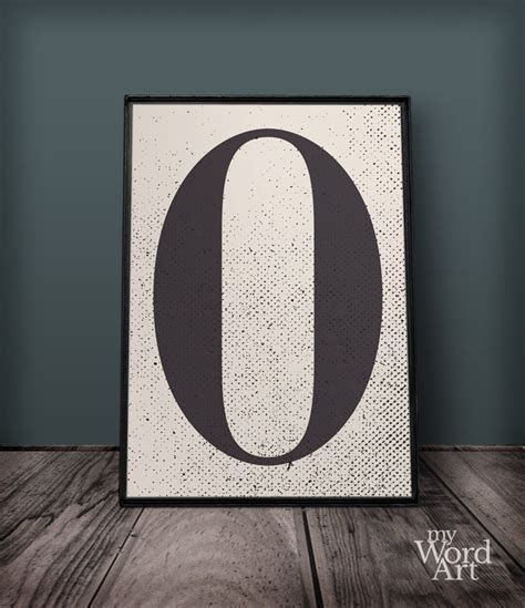 Number 0 Print, Number Zero Wall Art, Number Wall Decor, Printable ...