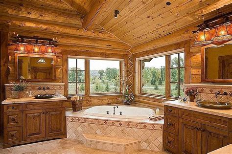 Log Cabin Bathroom Ideas - ELoghomes