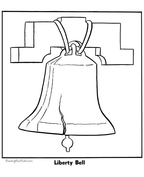 Patriotic Symbols - Liberty Bell Coloring Page 002