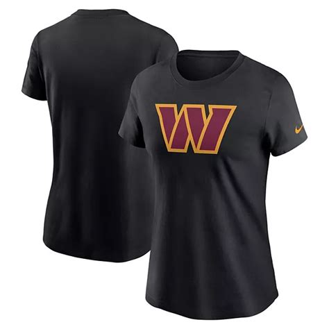 Women's Nike Black Washington Commanders Logo Cotton Essential T-Shirt