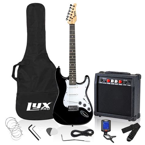 LyxPro Electric Guitar Package Complete Kit With 20 Watt AMP, Black - Walmart.com - Walmart.com