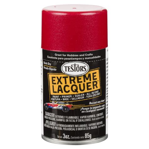 Testors One Coat Lacquer Paint, 3 oz. Spray Can, Revving Red - Walmart.com