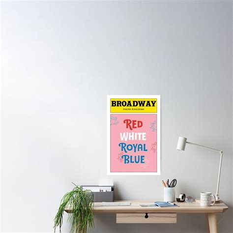 Broadway Theater Red White Royal Blue Poster sold by Galya Gubchenko ...