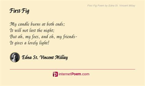 First Fig Poem by Edna St. Vincent Millay