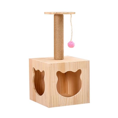 Wooden cat nest-Cat toys-Cat tree Cat Tree Condo Toy-Cat Tree | Etsy