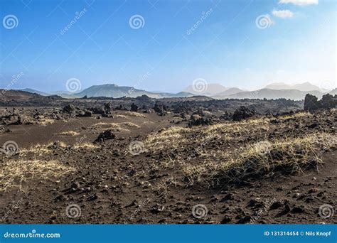 Volcanic desert landscape stock photo. Image of iceland - 131314454