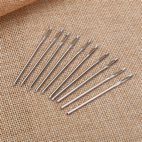 10pcs Large Eye Embroidery Needles Set 5cm*1cm Tapestry Darning Needle For Sewing Bees Crafts ...