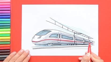 How to draw ICE High Speed Train, Europe - YouTube