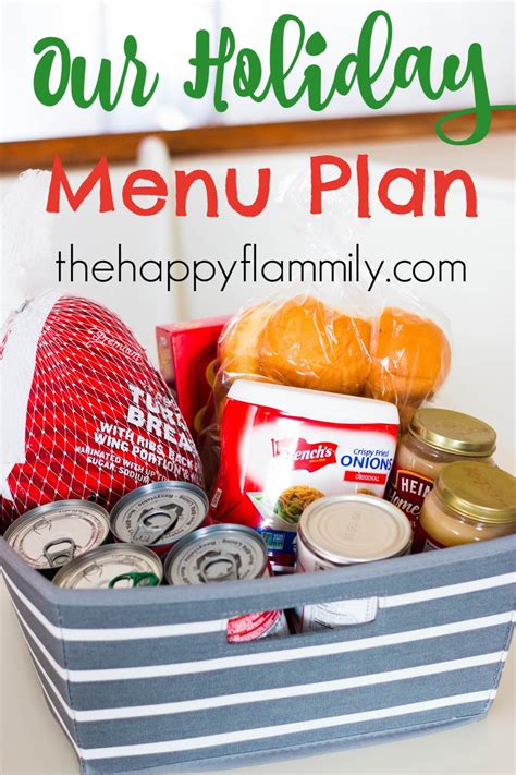 Our Holiday Menu Plan - The Happy Flammily