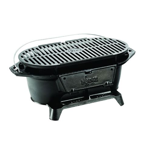 Lodge L410 Hibachi Style Cast Iron Sportsmans Grill