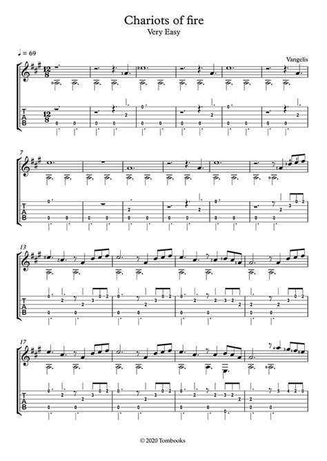 Chariots of Fire - Theme (Very Easy Level, with Orchestra) (Vangelis) - Guitar Tabs and Sheet Music