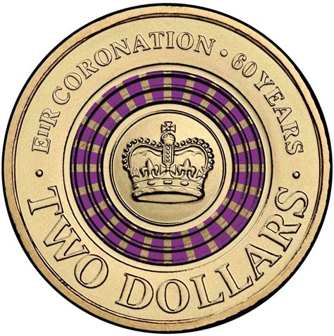 QUEEN CORONATION PURPLE Coin Unc Australia 2018 $2 Two Dollar 30th ...