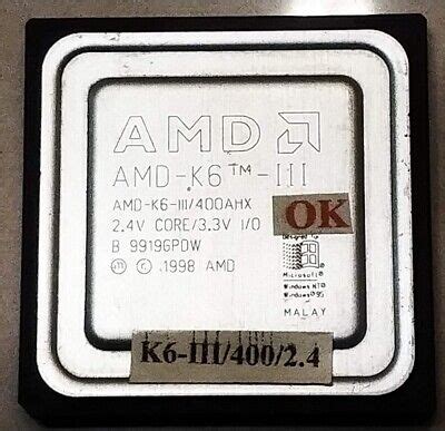 AMD K6-3/400AHX 400MHz 2.4v Vintage CPU Processor | eBay