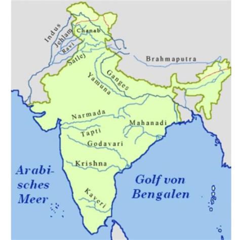 Ganges And Indus River Map