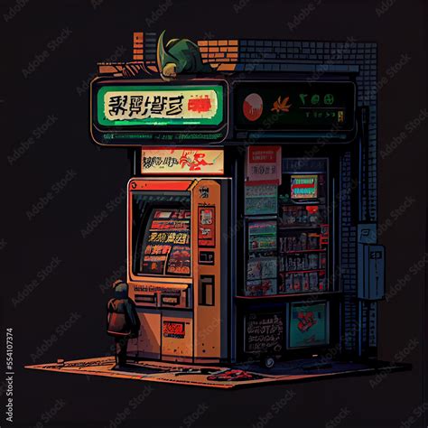 japanese vending machine - generative AI Stock Illustration | Adobe Stock