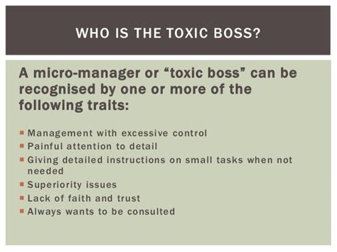 Toxic boss