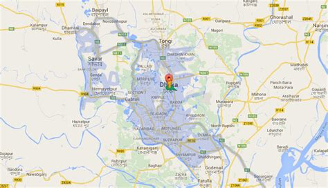 Dhaka City Map Google