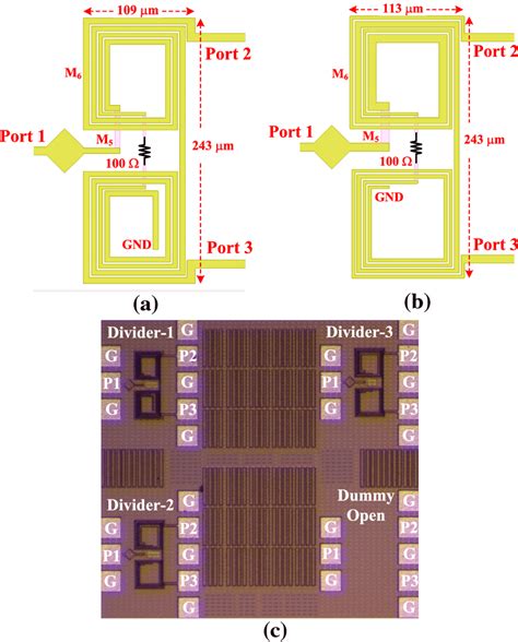 Simplified layouts of a the first power divider, and b the second power... | Download Scientific ...