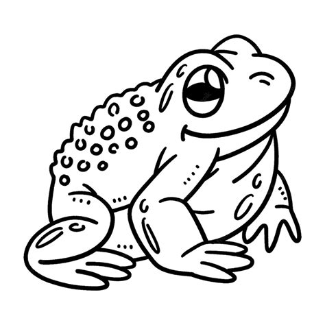 Premium Vector | Baby Frog Isolated Coloring Page for Kids