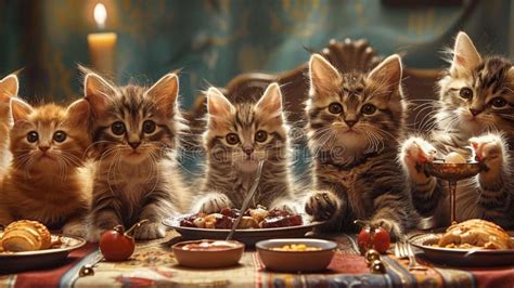 Cute Cat Eating Dinner Fine Dining Kitty Meme Funny Cats Adorable Pets ...