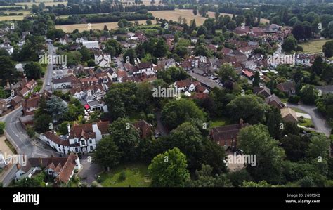 Cookham village Berkshire, aerial image summer Stock Photo - Alamy