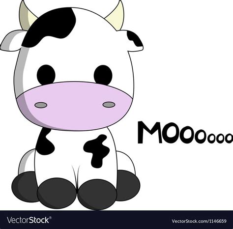 Cute cow cartoon Royalty Free Vector Image - VectorStock | Cartoons vector, Cute cows, Cartoon