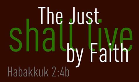 the umsteads: Just Shall Live by Faith