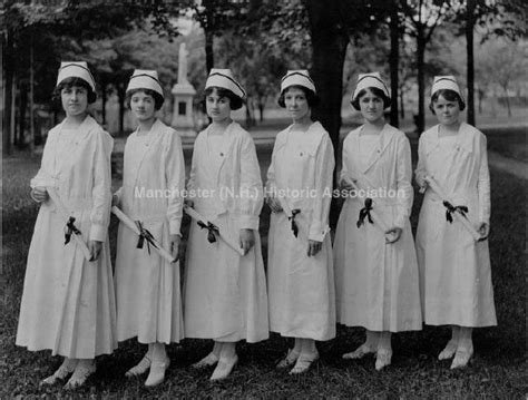 Six nurses of the Notre Dame de Lourdes School of Nursing, class of 1923. (Manchester Historic ...