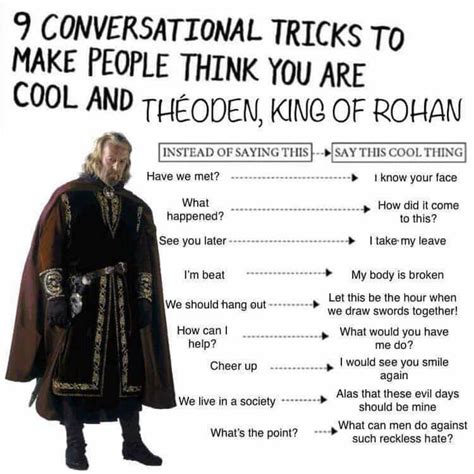 How to 101 - "Theoden, King of Rohan" : r/lotrmemes