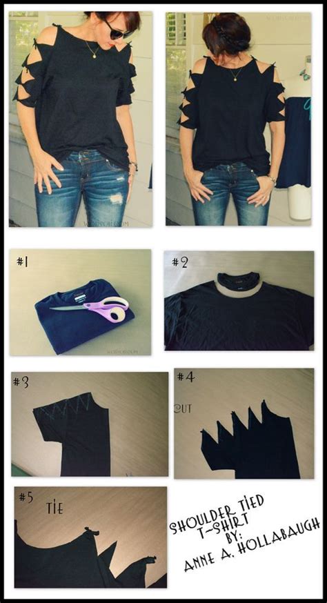 WobiSobi: Shoulder Tied Tee- Shirt, DIY | Diy cut shirts, Tee shirts ...