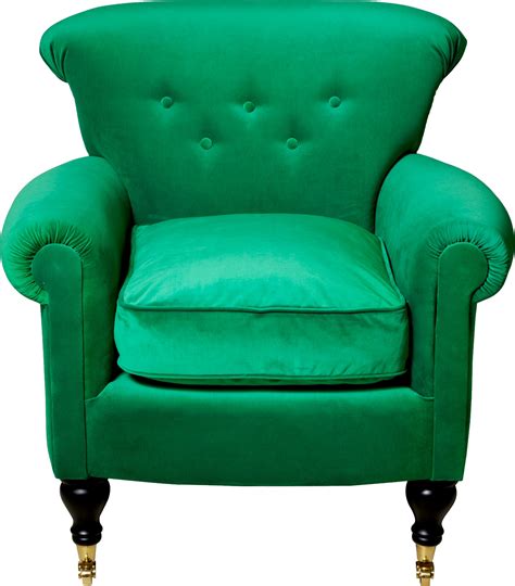 Green armchair PNG image