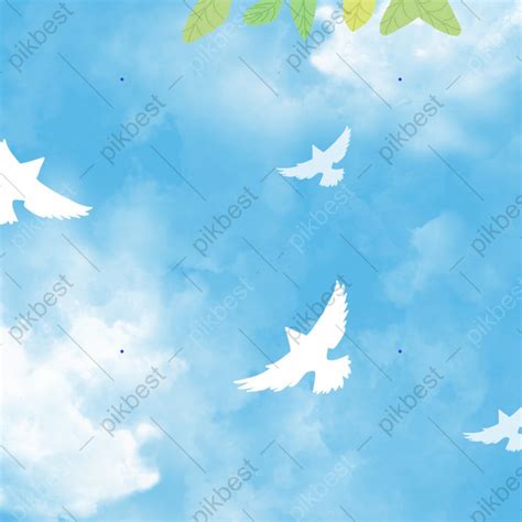 Fresh White Dove Sky Background Backgrounds | PSD Free Download - Pikbest