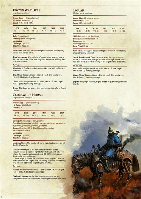 Mounts | Dnd 5e homebrew, Dungeons and dragons homebrew, Dnd