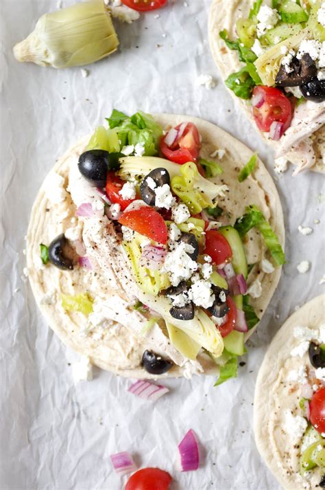 Mediterranean Chicken Wraps - The Forked Spoon