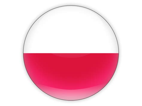 Round icon. Illustration of flag of Poland