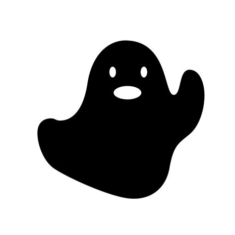 Halloween ghost, flat silhouette. Vector Illustration 24927746 Vector Art at Vecteezy