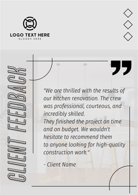 Client Feedback on Construction Letterhead | BrandCrowd Letterhead Maker