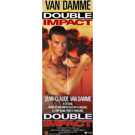 DOUBLE IMPACT French Movie Poster - 23x63 in. - 1991