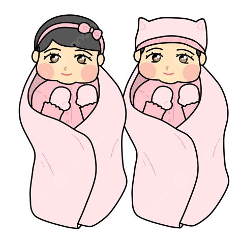 Twin Baby Girls, Twin, Baby, Infant PNG Transparent Clipart Image and PSD File for Free Download