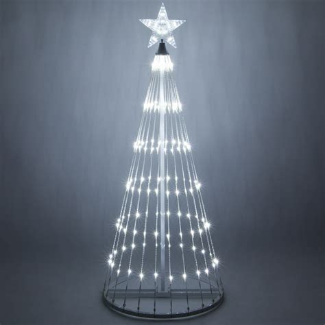 Wintergreen Lighting 6’ Cool White Outdoor Christmas Light Show Cone ...