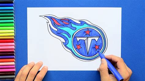 How to draw the Tennessee Titans logo (NFL team) - YouTube