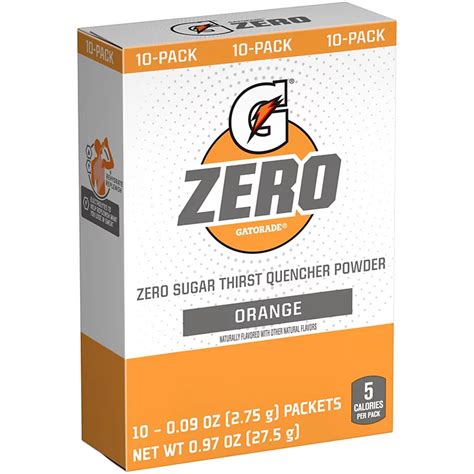 Gatorade Zero Sugar Orange Thirst Quencher Powder Packets - Shop Mixes ...