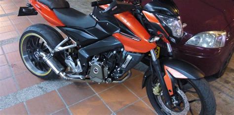 Bajaj Pulsar 200NS modified with Single sided Swingarm and massive rear ...