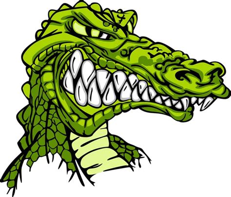 Alligator Mascot Vector Cartoon — Stock Vector © chromaco #6748338