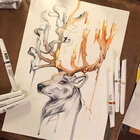 Pin by Cheyenne Wolf on To Draw! | Marker illustration, Animal art, Cute drawings