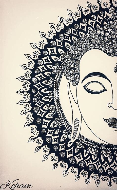 Buddha Drawing by Koham Arts - Fine Art America