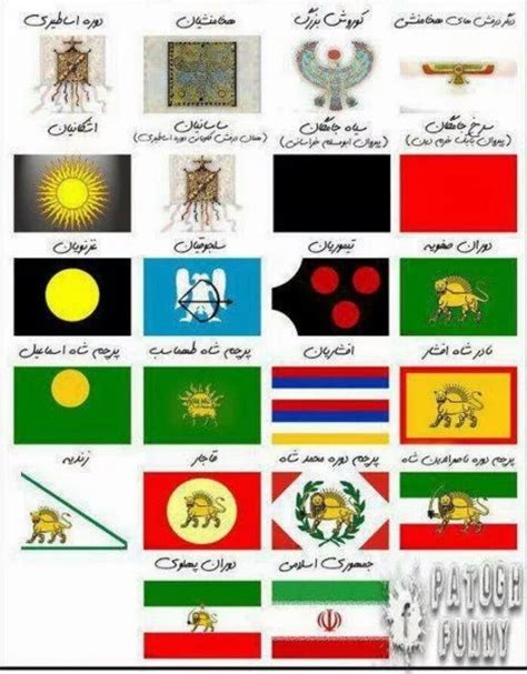 Flag of Iran, at different times and in different governments , the Persian Empire ( The set ...