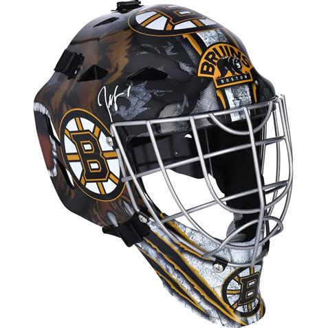 Jeremy Swayman Boston Bruins Autographed NHL Hockey Goalie Replica Mask | Dynasty Sports & Framing