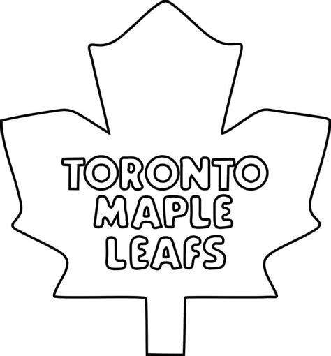 Toronto Maple Leafs Logo coloring page - Download, Print or Color Online for Free